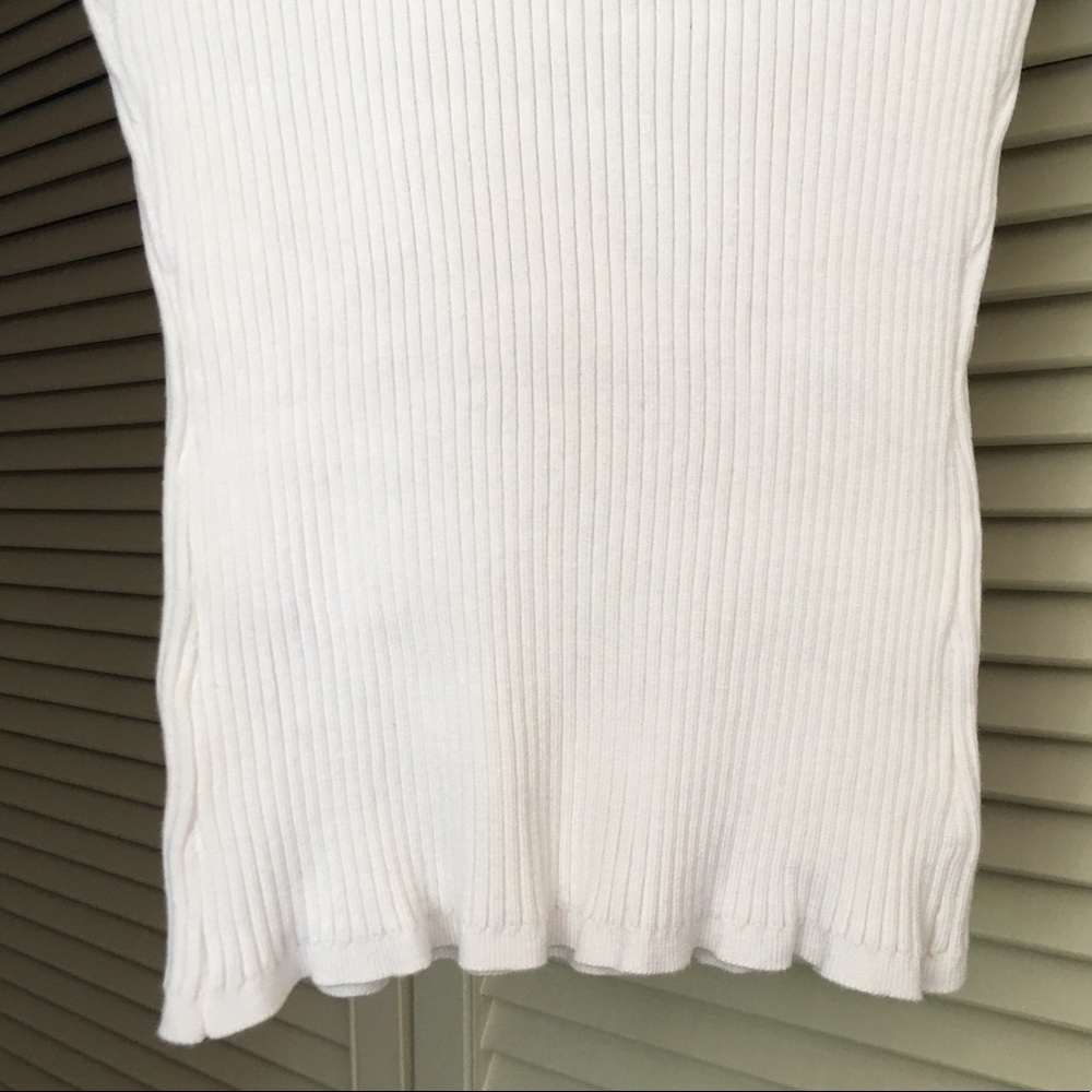 Events Cream Rib Knit Boat Neck S/S Top NWOT Size L - Picture 9 of 12